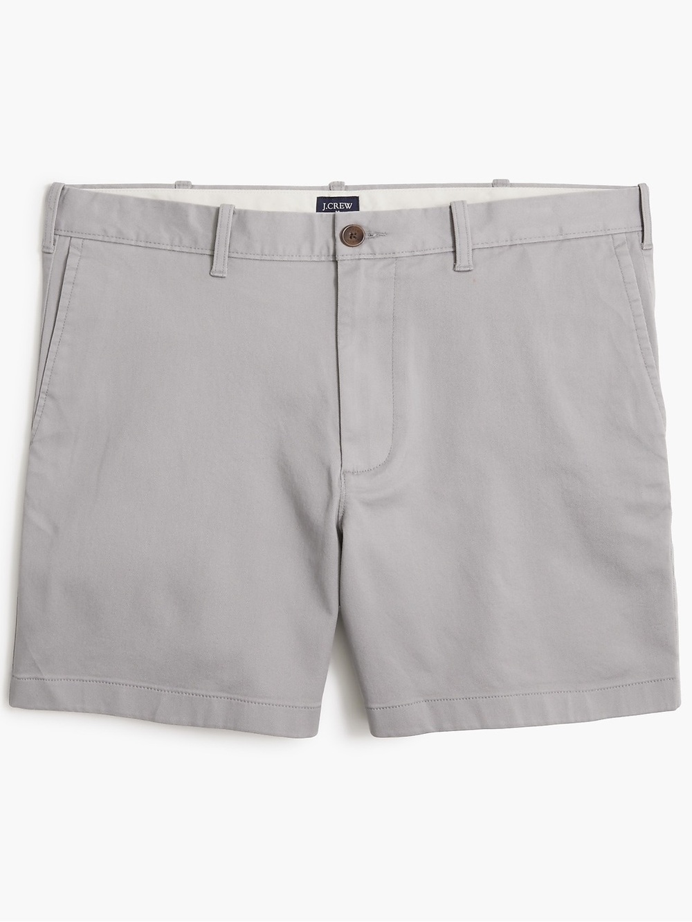 J. Crew Men’s Light Gray Flat-Front Chino 5” Shorts